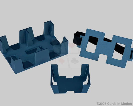 Slate Blue 4-deck tray with strap and basket