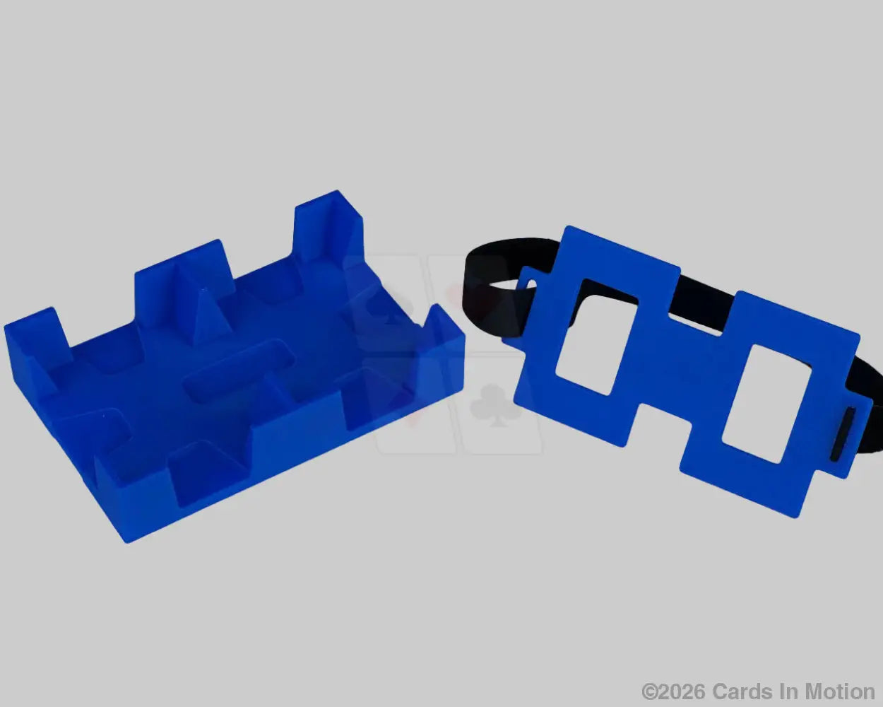 Blue 2-deck tray with strap