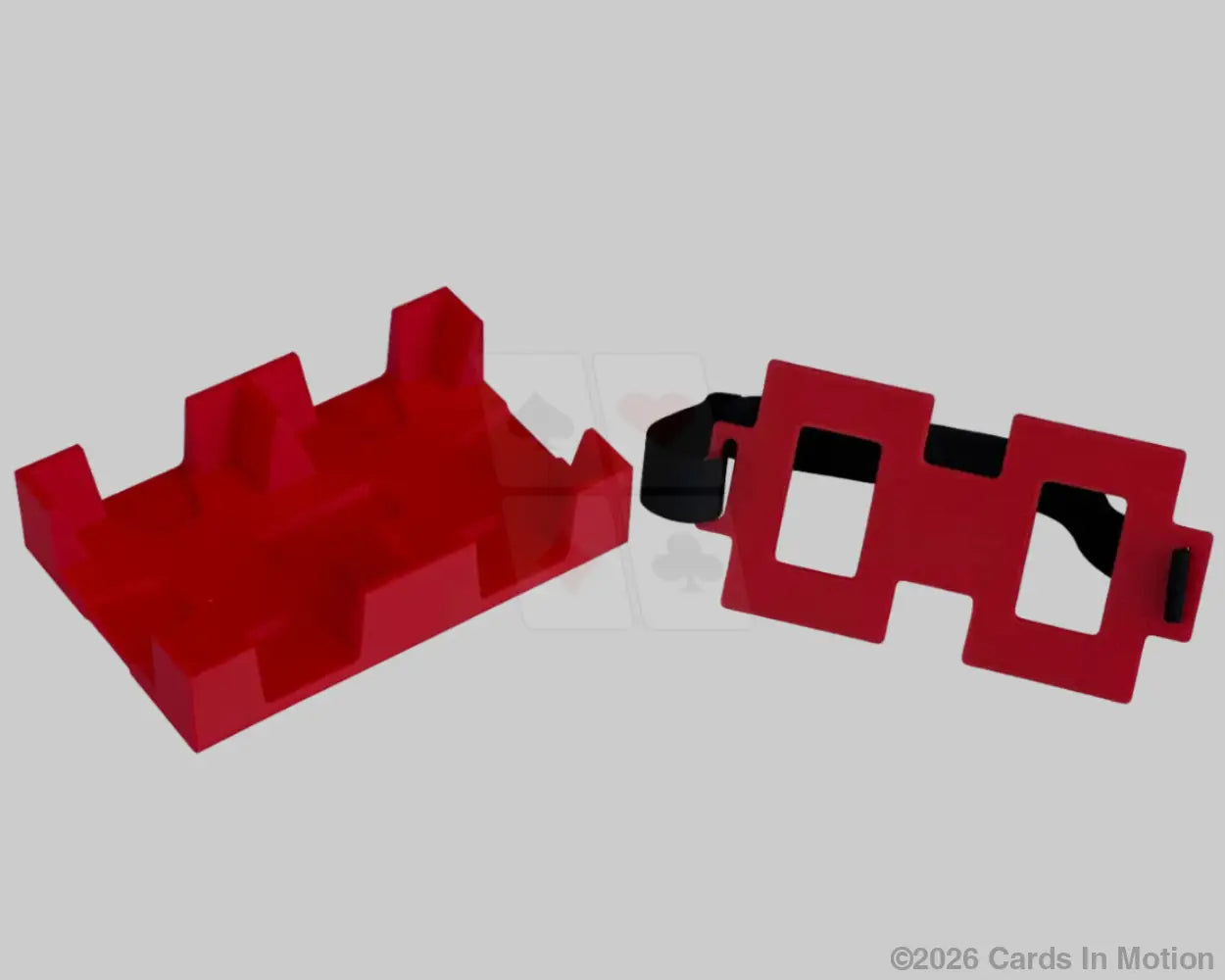 Red 2 deck tray with strap