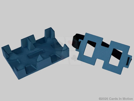 Slate Blue 2 deck tray with strap